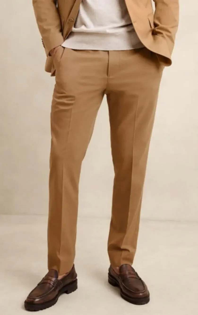 Banana Republic Tailored Fit Suit Trouser Pant Camel Mens Size 38x32 New